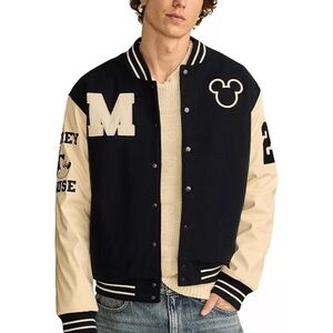 Disney Black and Tan Bomber Jacket